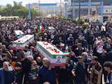 وداع باشکوه مردم مسجدسلیمان با ۵ شهید اقتدار / شهادت دلیرمردان مرزبانی و هوانیروز